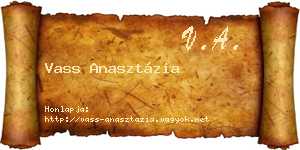 Vass Anasztázia névjegykártya